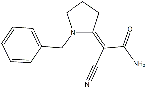 2-(1-benzyl-2-pyrrolidinylidene)-2-cyanoacetamide Structure