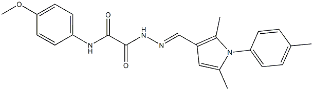 2-(2-{[2,5-dimethyl-1-(4-methylphenyl)-1H-pyrrol-3-yl]methylene}hydrazino)-N-(4-methoxyphenyl)-2-oxoacetamide Structure