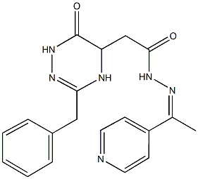 2-(3-benzyl-6-oxo-1,4,5,6-tetrahydro-1,2,4-triazin-5-yl)-N'-[1-(4-pyridinyl)ethylidene]acetohydrazide Structure