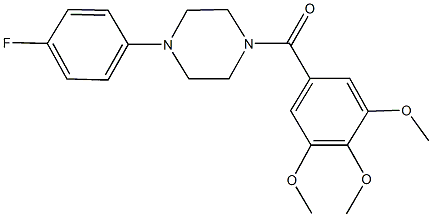 1-(4-fluorophenyl)-4-(3,4,5-trimethoxybenzoyl)piperazine 구조식 이미지