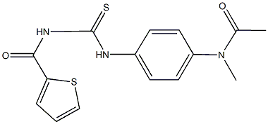 N-methyl-N-[4-({[(2-thienylcarbonyl)amino]carbothioyl}amino)phenyl]acetamide Structure