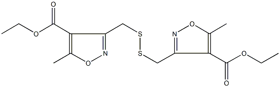 ethyl 3-[({[4-(ethoxycarbonyl)-5-methyl-3-isoxazolyl]methyl}disulfanyl)methyl]-5-methyl-4-isoxazolecarboxylate 구조식 이미지