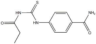 4-{[(propionylamino)carbothioyl]amino}benzamide Structure