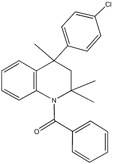 1-benzoyl-4-(4-chlorophenyl)-2,2,4-trimethyl-1,2,3,4-tetrahydroquinoline 구조식 이미지