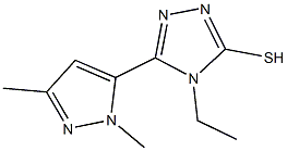 5-(1,3-dimethyl-1H-pyrazol-5-yl)-4-ethyl-4H-1,2,4-triazole-3-thiol 구조식 이미지