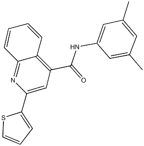 N-(3,5-dimethylphenyl)-2-(2-thienyl)-4-quinolinecarboxamide Structure