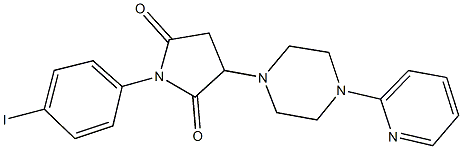 1-(4-iodophenyl)-3-[4-(2-pyridinyl)-1-piperazinyl]-2,5-pyrrolidinedione 구조식 이미지