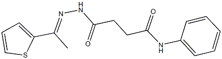 4-oxo-N-phenyl-4-[2-(1-thien-2-ylethylidene)hydrazino]butanamide 구조식 이미지