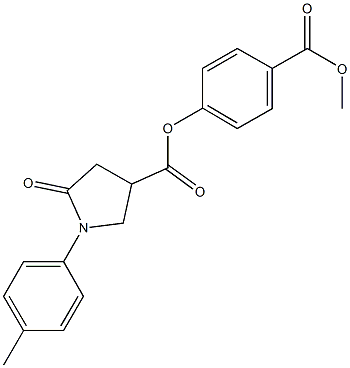 4-(methoxycarbonyl)phenyl 1-(4-methylphenyl)-5-oxo-3-pyrrolidinecarboxylate 구조식 이미지