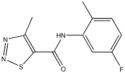 N-(5-fluoro-2-methylphenyl)-4-methyl-1,2,3-thiadiazole-5-carboxamide 구조식 이미지