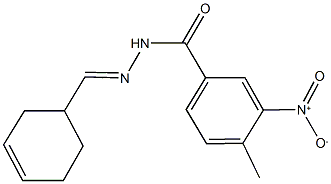 N'-(3-cyclohexen-1-ylmethylene)-3-nitro-4-methylbenzohydrazide 구조식 이미지