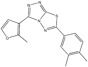 6-(3,4-dimethylphenyl)-3-(2-methyl-3-furyl)[1,2,4]triazolo[3,4-b][1,3,4]thiadiazole Structure