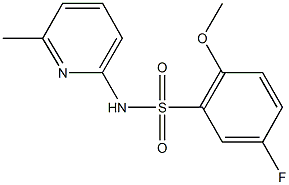5-fluoro-2-methoxy-N-(6-methyl-2-pyridinyl)benzenesulfonamide 구조식 이미지
