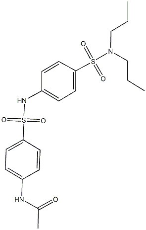 N-[4-({4-[(dipropylamino)sulfonyl]anilino}sulfonyl)phenyl]acetamide 구조식 이미지