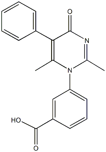 3-(2,6-dimethyl-4-oxo-5-phenyl-1(4H)-pyrimidinyl)benzoic acid Structure