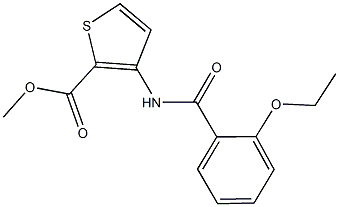 methyl 3-[(2-ethoxybenzoyl)amino]-2-thiophenecarboxylate 구조식 이미지