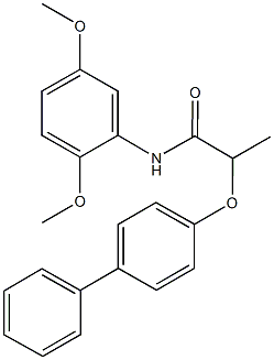 2-([1,1'-biphenyl]-4-yloxy)-N-(2,5-dimethoxyphenyl)propanamide Structure