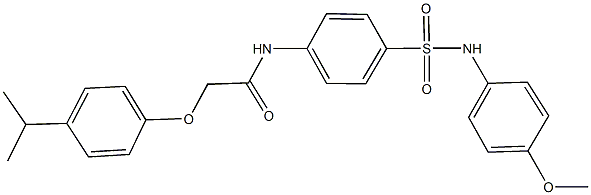 2-(4-isopropylphenoxy)-N-{4-[(4-methoxyanilino)sulfonyl]phenyl}acetamide 구조식 이미지