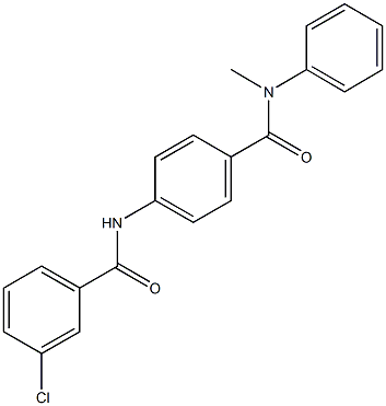 3-chloro-N-{4-[(methylanilino)carbonyl]phenyl}benzamide 구조식 이미지