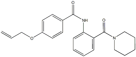 4-(allyloxy)-N-[2-(1-piperidinylcarbonyl)phenyl]benzamide 구조식 이미지