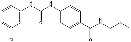 4-{[(3-chloroanilino)carbonyl]amino}-N-propylbenzamide 구조식 이미지