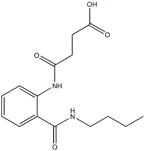4-{2-[(butylamino)carbonyl]anilino}-4-oxobutanoic acid 구조식 이미지