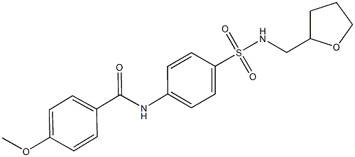 4-methoxy-N-(4-{[(tetrahydro-2-furanylmethyl)amino]sulfonyl}phenyl)benzamide 구조식 이미지