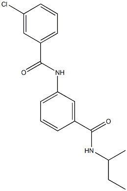 N-(sec-butyl)-3-[(3-chlorobenzoyl)amino]benzamide Structure