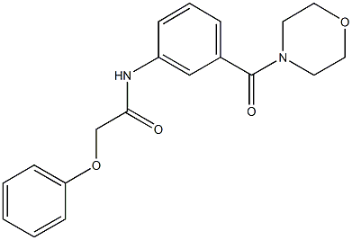 N-[3-(4-morpholinylcarbonyl)phenyl]-2-phenoxyacetamide 구조식 이미지