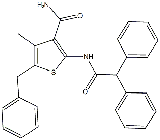 5-benzyl-2-[(diphenylacetyl)amino]-4-methylthiophene-3-carboxamide Structure