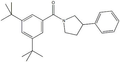 1-(3,5-ditert-butylbenzoyl)-3-phenylpyrrolidine Structure