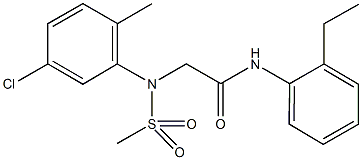 2-[5-chloro-2-methyl(methylsulfonyl)anilino]-N-(2-ethylphenyl)acetamide Structure