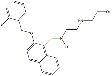 2-({2-[({2-[(2-fluorobenzyl)oxy]-1-naphthyl}methyl)amino]ethyl}amino)ethanol 구조식 이미지