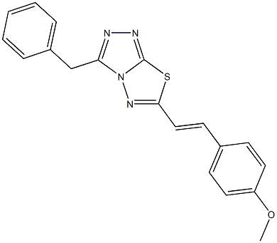 4-[2-(3-benzyl[1,2,4]triazolo[3,4-b][1,3,4]thiadiazol-6-yl)vinyl]phenyl methyl ether Structure