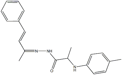 N'-(1-methyl-3-phenyl-2-propenylidene)-2-(4-toluidino)propanohydrazide 구조식 이미지