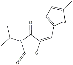 3-isopropyl-5-[(5-methylthien-2-yl)methylene]-1,3-thiazolidine-2,4-dione 구조식 이미지