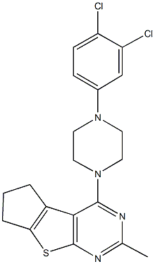 4-[4-(3,4-dichlorophenyl)-1-piperazinyl]-2-methyl-6,7-dihydro-5H-cyclopenta[4,5]thieno[2,3-d]pyrimidine Structure