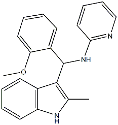 N-[(2-methoxyphenyl)(2-methyl-1H-indol-3-yl)methyl]-N-(2-pyridinyl)amine Structure