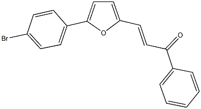 3-[5-(4-bromophenyl)-2-furyl]-1-phenyl-2-propen-1-one Structure