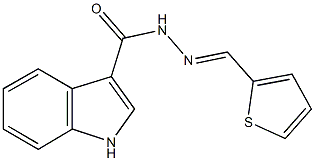 N'-(2-thienylmethylene)-1H-indole-3-carbohydrazide 구조식 이미지