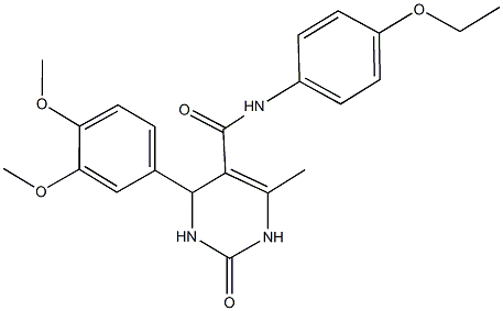 4-(3,4-dimethoxyphenyl)-N-(4-ethoxyphenyl)-6-methyl-2-oxo-1,2,3,4-tetrahydro-5-pyrimidinecarboxamide 구조식 이미지