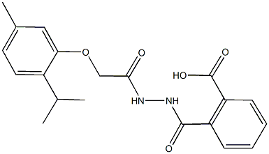 2-({2-[(2-isopropyl-5-methylphenoxy)acetyl]hydrazino}carbonyl)benzoic acid 구조식 이미지