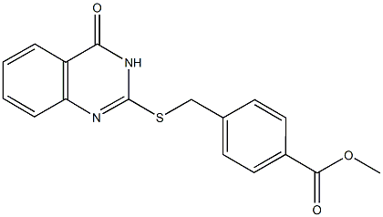 methyl 4-{[(4-oxo-3,4-dihydro-2-quinazolinyl)sulfanyl]methyl}benzoate Structure