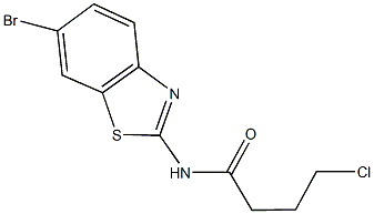 N-(6-bromo-1,3-benzothiazol-2-yl)-4-chlorobutanamide 구조식 이미지