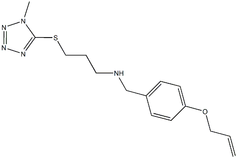 N-[4-(allyloxy)benzyl]-N-{3-[(1-methyl-1H-tetraazol-5-yl)sulfanyl]propyl}amine 구조식 이미지