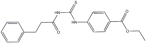 ethyl 4-({[(3-phenylpropanoyl)amino]carbothioyl}amino)benzoate Structure