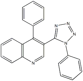 4-phenyl-3-(1-phenyl-1H-tetraazol-5-yl)quinoline 구조식 이미지