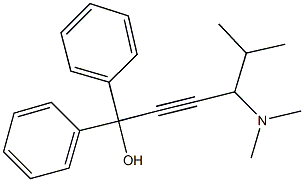 4-(dimethylamino)-5-methyl-1,1-diphenyl-2-hexyn-1-ol Structure