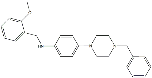 N-[4-(4-benzyl-1-piperazinyl)phenyl]-N-(2-methoxybenzyl)amine 구조식 이미지