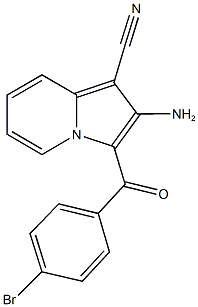 2-amino-3-(4-bromobenzoyl)-1-indolizinecarbonitrile 구조식 이미지